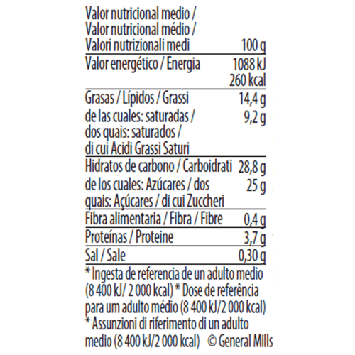 Strawberry Cheesecake Mini-cup nutrition fact