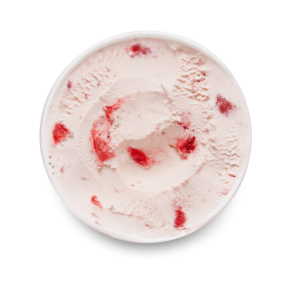 Strawberries & Cream Mini-cup lid off